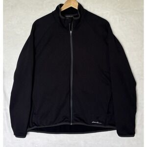 Eddie Bauer Women's XL Black Full Zip Stretch Jacket Lightweight Outdoor Hiking